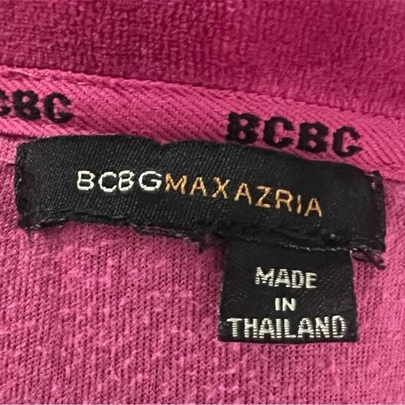 BCBG Long Sleeve Retro Y2K Vintage Pink Magenta Zippered Jacket Sz L - Picture 4 of 9